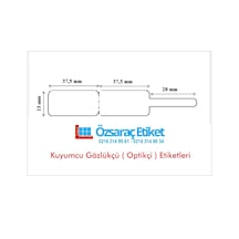 103x13 Kuyumcu Gözlükçü Pp Opak Barkod Etiketi 1250 Sarım
