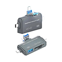 Kyrotech 7in1 Micro Usb, Type C, Apple İphone 15, 14, 13, 12, 11 Pro,pro Max Uyumlu, Multi, Kart Okuyucu, Otg, Sd Tf Usb Dönüştürücü
