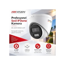 Ds-2cd1343g2-lıuf 4 Mp 2.8mm Smart Hybrid Light Sesli Ip Dome Kamera