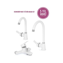 Sardıcı Beyaz Delta Set 3'lü Beyaz