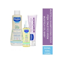 Mustela Avokado Özlü Gentle Shampoo 500 Ml + Mustela Baby Massage Oil Nemlendirici Ve  Bebek Yağı 100 Ml + Mustela Vitamin Barrier 1.2.3 Pi