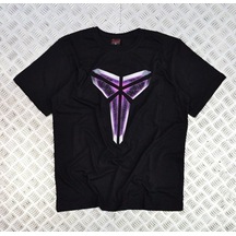 Stoned&Fame Los Angeles Lakers - Kobe Bryant Baskılı Unisex %100 Pamuk Siyah T-shirt SIYAH