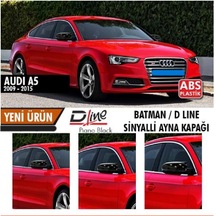 A5 B8 Batman Yarasa Ayna Kapağı Piano Black / 2009-2015