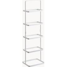 Uzun Silme Metal Ayakkabı Rafı Beyaz