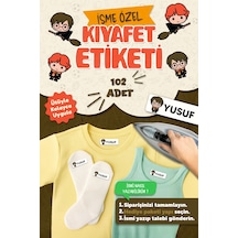 Kıyafet Etiketi - Okul Kıyafetlerine Kişiye Özel 30 Saniyede Kolay Uygulama Yıkanabilir - Harry Beyaz