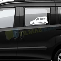 Fiat Doblo Yeni Kasa Basık Araç Kelebek Cam Oto Sticker 1 Çift