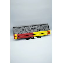 Sarı Kırmızı Taraftar 3d Kabartmalı Pleksi Araba Plakalığı - 848647939