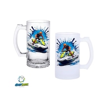 Jetski Kulplu Bira Bardağı Buzlu Veya Şeffaf Seçenekli 0303