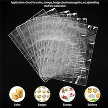 Anjiexun Koleksiyoncular İçin 6 Yaprak Madeni Para, Yaprak Başına 42 Cep/toplamda 252 Cep Şeffaf