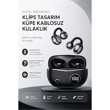 2026 Yeni Kablosuz Müzik Kulaklığı Klips Küpe Spor Bluetooh Kulaklık Siyah - 878910424
