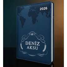 Bk Gift Kişiye Özel İsimli Termo Sert Kapak 2026 Lacivert Ajanda -6, Öğretmenler Günü Hediyesi, Yeni İş Hediyesi 35276 Bk Gift Renkli