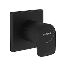 Artema Stop Valf, Root Square, Ankastre Sıva Üstü Grubu Mat Siyah, A4272936