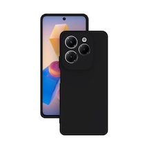 İnfinix Hot 40 Kılıf Kamera Korumalı Silikon Rubber Arka Kapak Siyah
