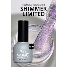 Momo Professional Shimmer Limited Holografik Kalıcı Oje SL03 Rakı Beyazı Pembe Mor Simli 10 ML