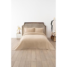 Waffle Çift Kişilik Pike Seti Bej 200x220 Cm Diğer
