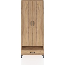 Arges Dolap 6 Raflı Tek Çekmeceli 2 Kapaklı 88x30x221 Çam-çam Çam