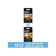 Duracell Optimum Aaa Alkalin Pil, 1,5 V Lr03 Mn2400, 12 Li Paket