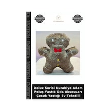Delux Serisi Kurabiye Adam Peluş Yastık Oda Aksesuarı Çocuk Yastığı Ev Tekstili Çok Renkli