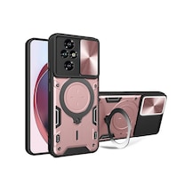 360 Dönen Metal Manyetik Araç Tutucu Zırh Telefon Kılıfı Onur 90 50 200 X9a Pink For Honor200pro Pembe