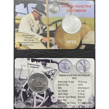 Fao 1975 Yılı Saban Kılıçtan Üstündür Hatıra Alüminyum 10 Kuruş Özel Kitinde Çil Unc