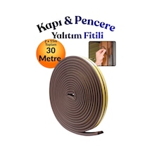Kahverengi 15 X 2 30 Metre Kendinden Yapışkanlı Kapı Pencere Bandı Fitili Rüzgar Soğuk Önleyici Ses Isı Yalıtım Bandı D Tipi Kauçuk Sünger Şerit Çiftli Toz Engelleyici Pvc Alüminyum Yalıtım Fitili Diğer