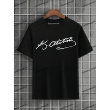 Tarzsokak Unisex Bay Çocuk T-shirt Atatürk Cumhrutiyet 23 Nisan 10 Kasım 29 Ekim Kod:24 Siyah