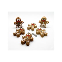 3d Baskı Gingerbread Man Anahtarlık - 5 Cm Boy - Pla Malzeme