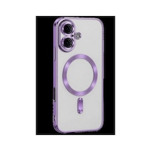 Apple İphone 16 Kılıf Kross Magneticsafe Kapak - Mor Çok Renkli
