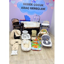 40 Parça Bebek Çeyiz Yeni Nesil Alpine Çift Yönlü Kabin Boy Bebek Arabası