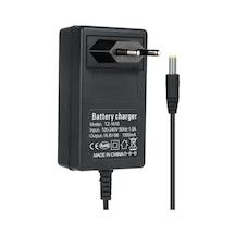 Teltree 16.8v 1.5a Li-poly Akıllı Şarj Cihazı, 4 Seri Li-ıon Pil Grubu İçin, 5.5x2.5mm Arayüz, Avrupa Standartı Siyah