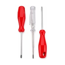 Edonı 3 Lü Tornavida Ve Kontrol Kalemi Seti, 19 Cm Yıldız Ve Düz Uç Tornavida, 20 Cm Kontrol Kalemi, Ergonomik Saplı, Ev Ofis Günlük Tamirat Ve Pratik El Aleti Seti