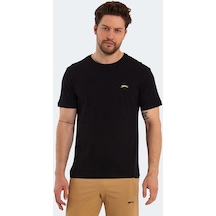 Slazenger PAINT I Erkek Baskılı Siyah Tişört