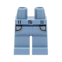 Minifigür Parçaları: Legs Decorated, Bacak, Ayak: 970c00pb1427