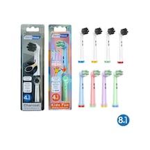 Charcoal + Kids Fun Yumuşak Oral-b Uyumlu Yedek Diş Fırçası Başlıkları