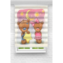 Perdeoutlet38 Baskılı Renkli Ayıcıklar Dijital Baskılı Zebra Perde-cocuk Odası-stor Perde Model:pz-203 Çok Renkli