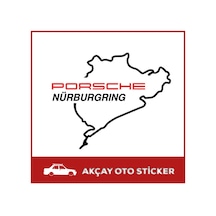 Porsche Nürburgring Sticker Porsche Sticker Harita Oto Sticker