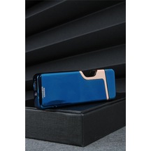 Silvio Monetti Mavi Renk Dokunmatik Sensörlü Tesla Şarjlı Çakmak 24csm22103r01