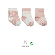 Mey İthalat 3'lü Penye Cute Stars Soket Çorap Bs10115 Pembe