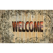 Kauçuk Welcome Yazılı İç Ve Dış Kapı Önü Paspası 45x70