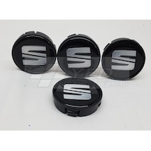 Jant Göbeği Seat 65/60 60Mm Yuva 4'Lü Set Siyah Plasto Damla