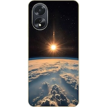 Oppo A38 Uyumlu Uzay Günbatımı Baskılı Silikon Kılıf Renkli