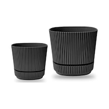 2'li Ekonomik Tabaklı Saksı Seti, 2,3 Litre Ve 4,6 Litre Kapasite