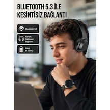 Siyah Kablosuz Bluetooth Kulaklık 300 Mah Hızlı Şarj Katlanabilir Pedli Yeni Nesil - Bayi Depom