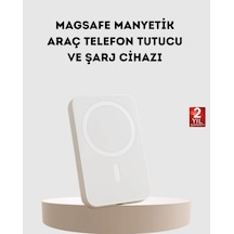 5000mah Manyetik Powerbank Apple Uyumlu iPhone Serisi İçin Taşınabilir Kablosuz Şarj Cihazı Antrasit Melanj