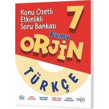 Orjin 7.sınıf Türkçe Konu Özetli Etkinlikli Soru Bankası