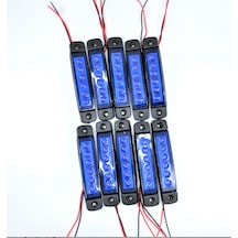 10 Adet Mavi Parmak Lamba 6 Led 12v 24v