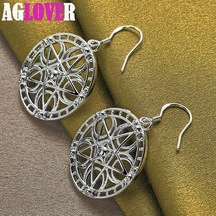 925 Ayar Gümüş Yuvarlak Yıldız Damla Küpe Takı