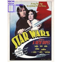 Star Wars Luke And Leia Color Glass Poster