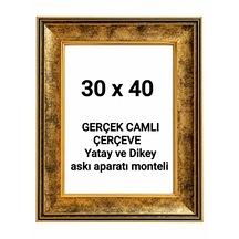 30 X 40 Fotograf Resim Belge Serifika Diploma Çerçevesi Gerçek Camlı 014