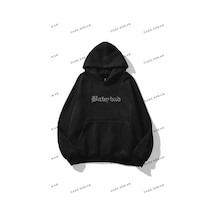 Tarzsokak Y2k Unisex Baby Bad Taş Görünümlü Baskılı Sweatshirt Kod 1522 Siyah